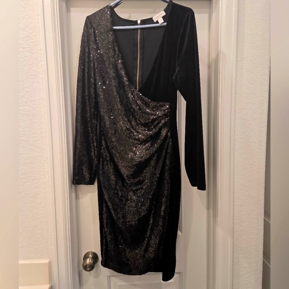 Premier Amour Velvet and Sequin Dress
